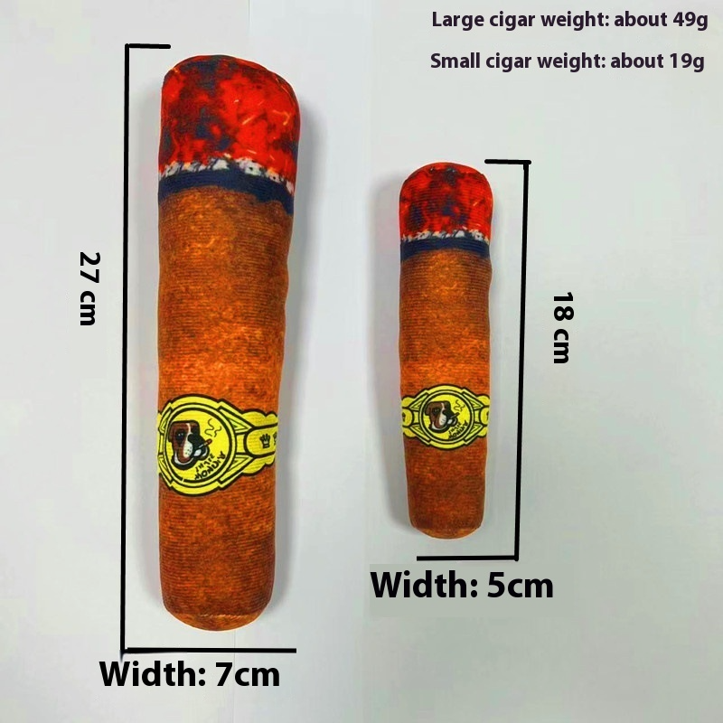 Simulation Cigar Plush Squeaky Dog Toy - Best Products
