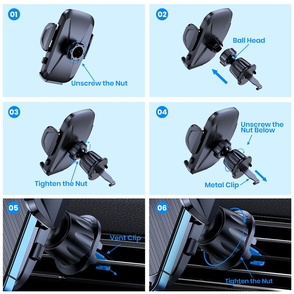 Magnetic Rotating Car Phone Mount - NexaTech
