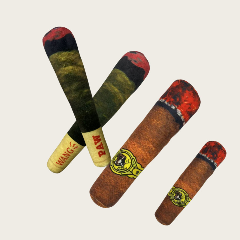 Simulation Cigar Plush Squeaky Dog Toy - Best Products