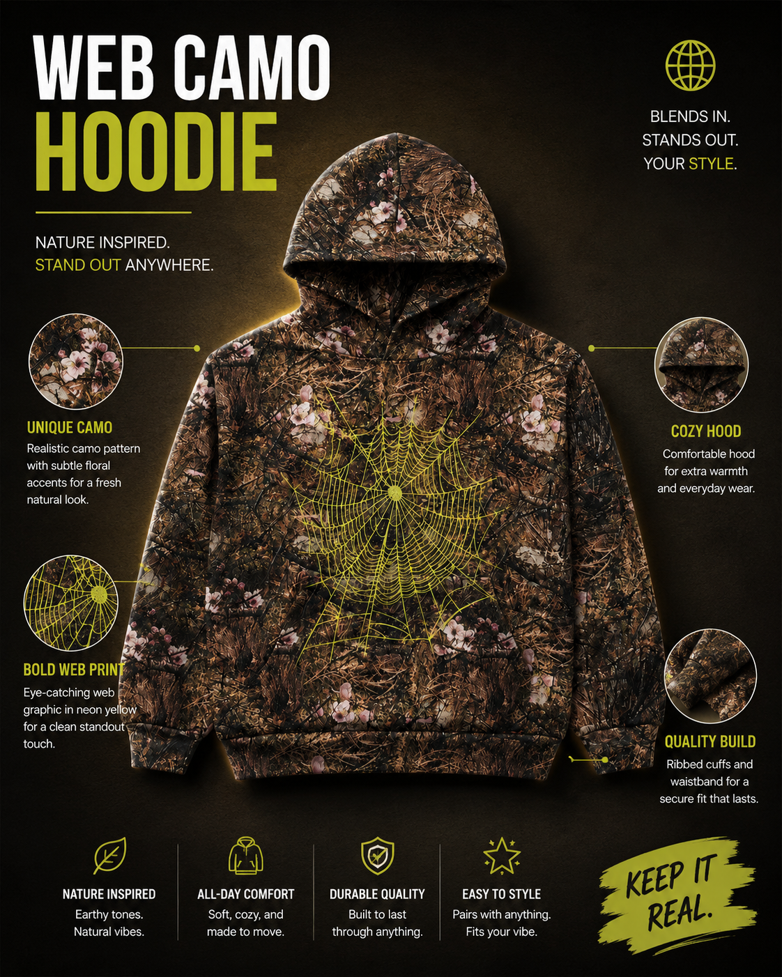 Web Camo Hoodie – Nature Edition - Best Products