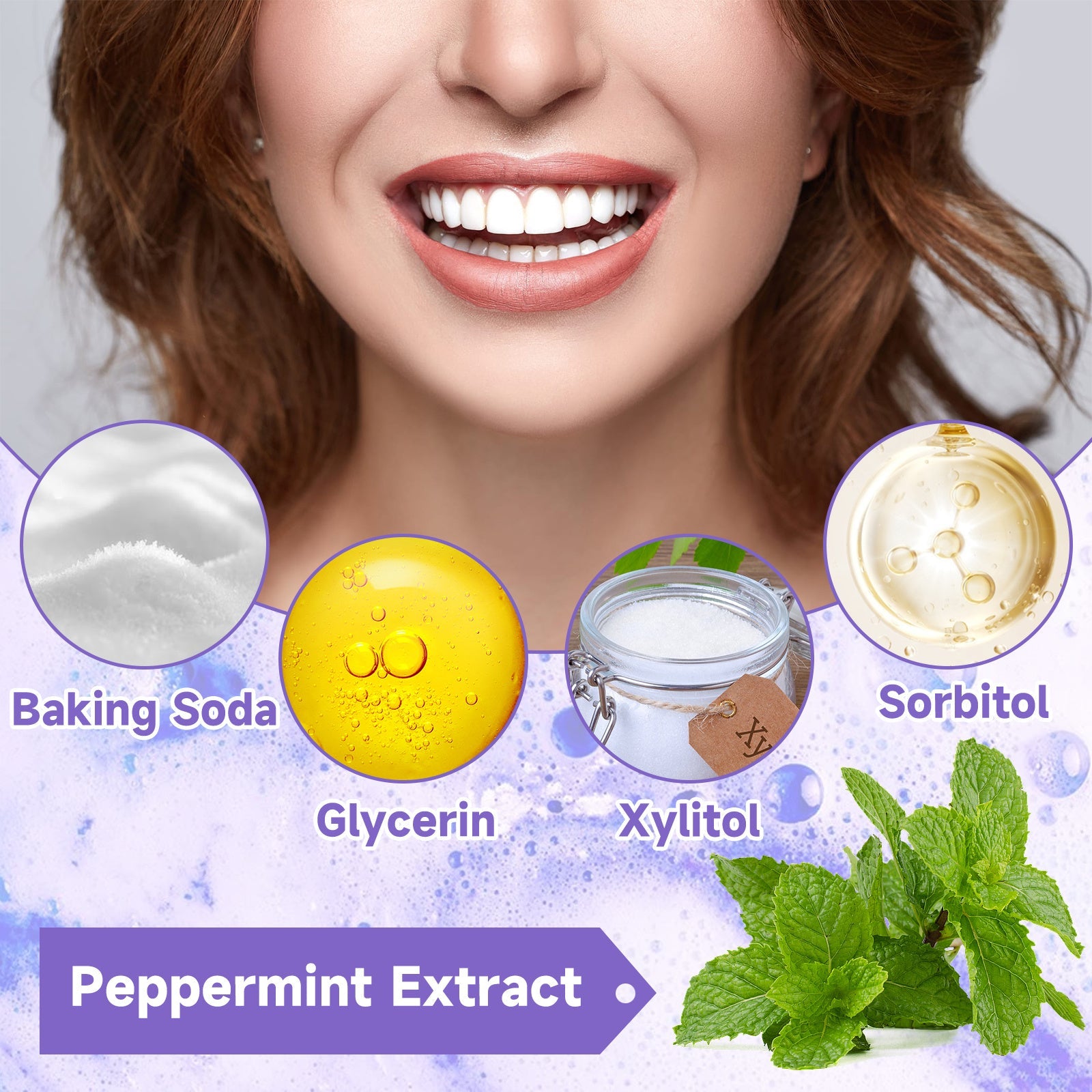 Jaysuing Purple Tooth Whitening Toothpaste, Brightens Teeth Cleans Stains And Relieves Bad Breath Beautiful Teeth Toothpaste - Best Products