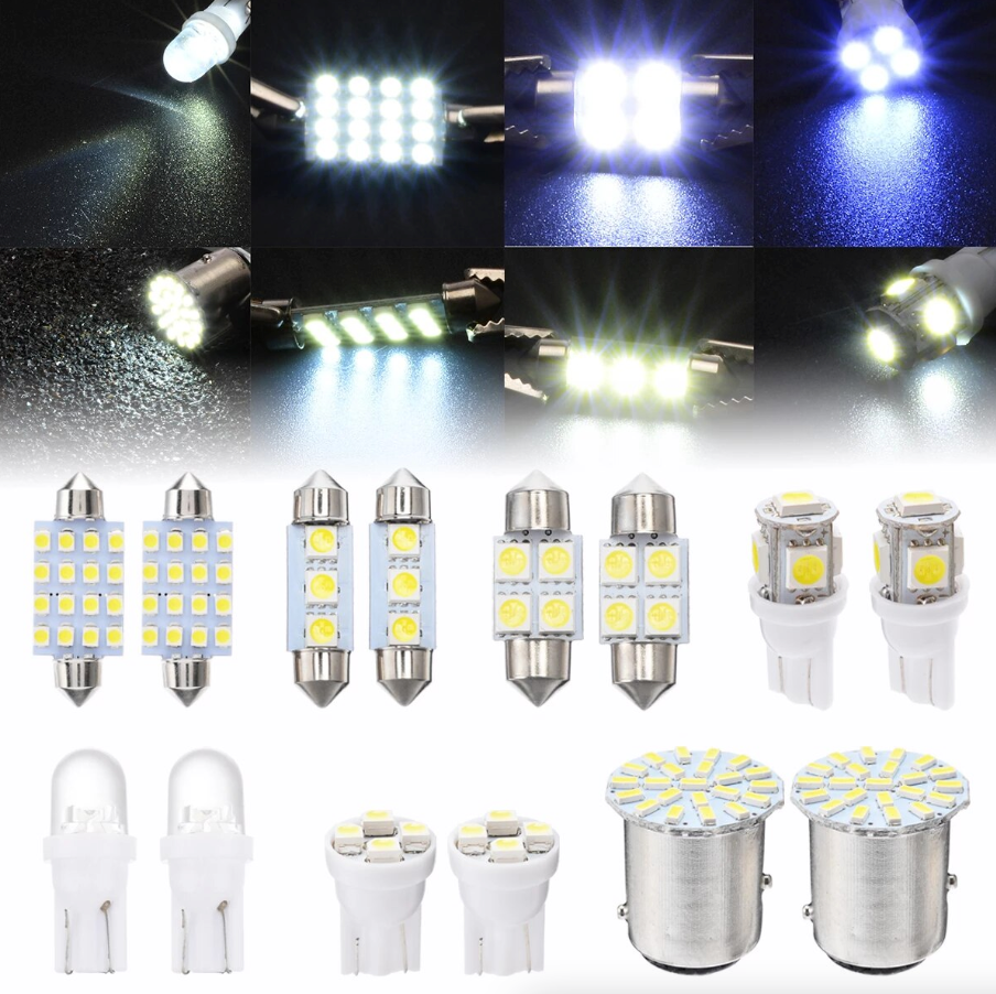 14Pcs T10 36mm LED Interior Car Accessories Kit Map Dome License Plate Lights - Best Products